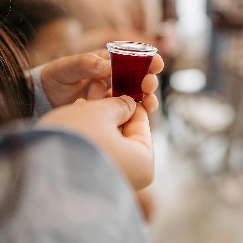 100Pcs Clear Communion Cups, Disposable Plastic Cup Fits Standard Holy Communion Trays, 0.5 Ounce