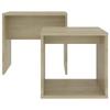 VidaXL Ensemble de table basse Chêne sonoma 48x30x45cm Bois ingénierie 802888