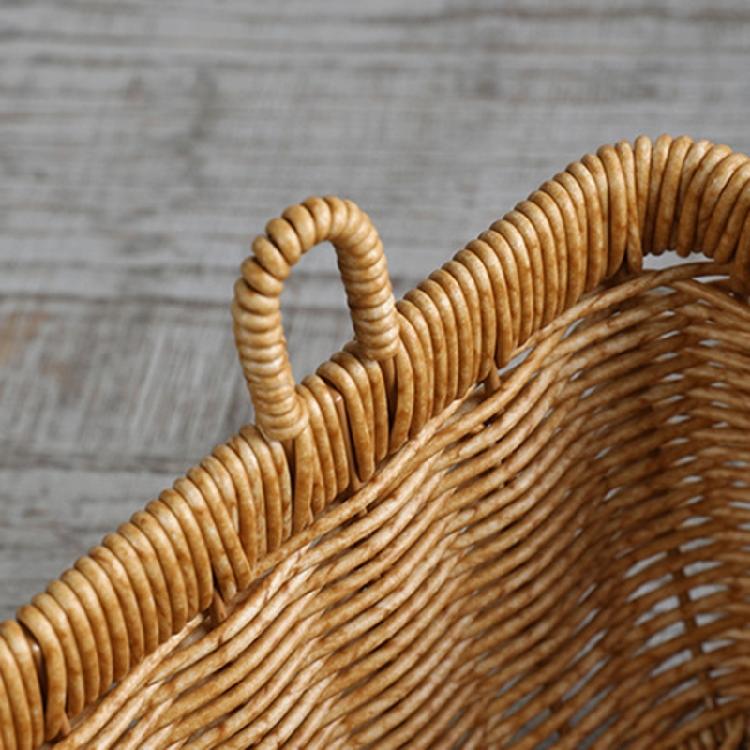 Wall Hanging Woven Basket Garlic and Ginger Storage Solution Plastic Storage Basket for Kitchen Vegetables and Spices