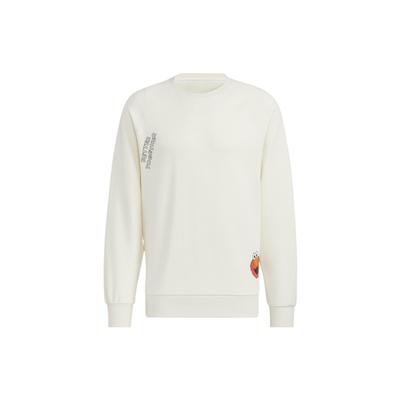 Adidas Neo X Sesame Street Co-Branded Series Thickened Sports Crew Neck Sweatshirt Men Tops Pink White HM7481