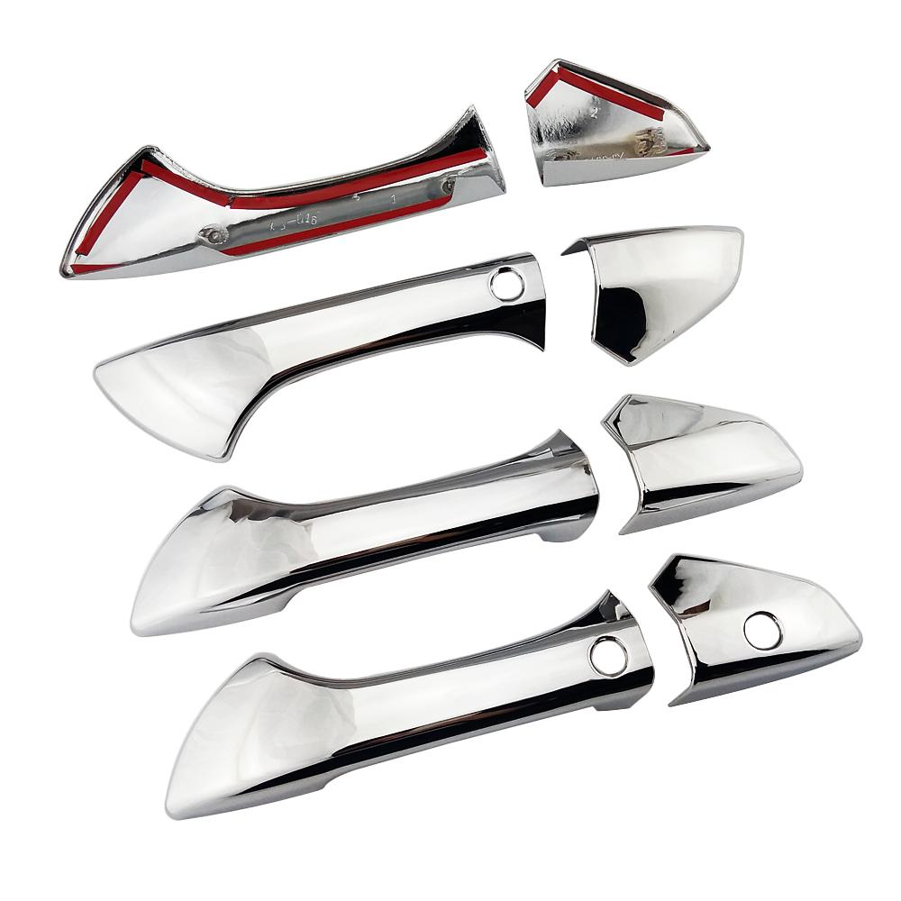 For Honda Accord 8 Gen 2008-2013 Carbon Fiber Color Modify Refit Chrome Door Handle Cover Decoration Trim Protection