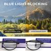 Dual Circle Retro Round Frame Reading Glasses Anti Blue Light Simple Elegant Eyewear for Middle-Aged Elderly