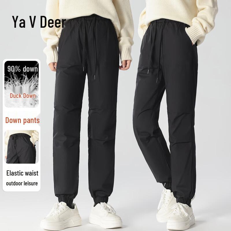 Yalu Women s 90% Down Cotton-Blend Winter Pants M