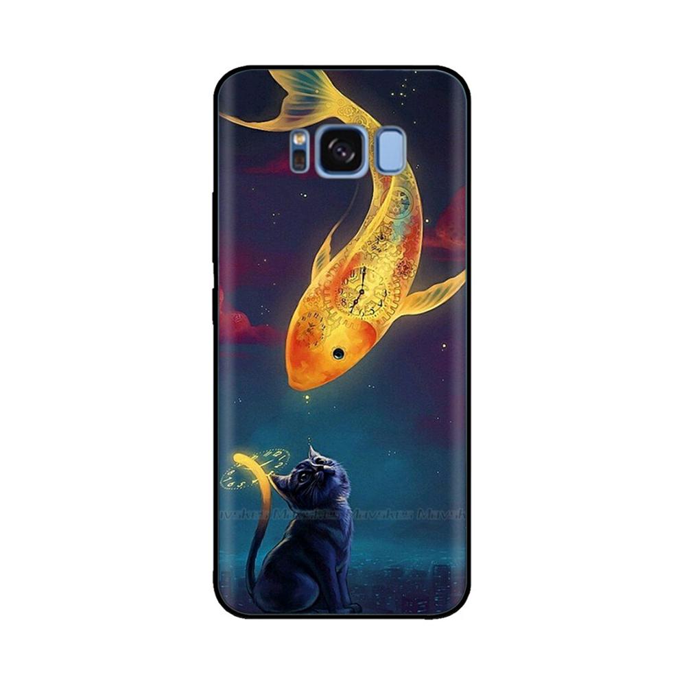 For Samsung Galaxy S8 Plus Phone Case Heart-Butterfly Funda For Samsung S8 S8Plus Cases Liquid Silicone Bumper GalaxyS8 Shells