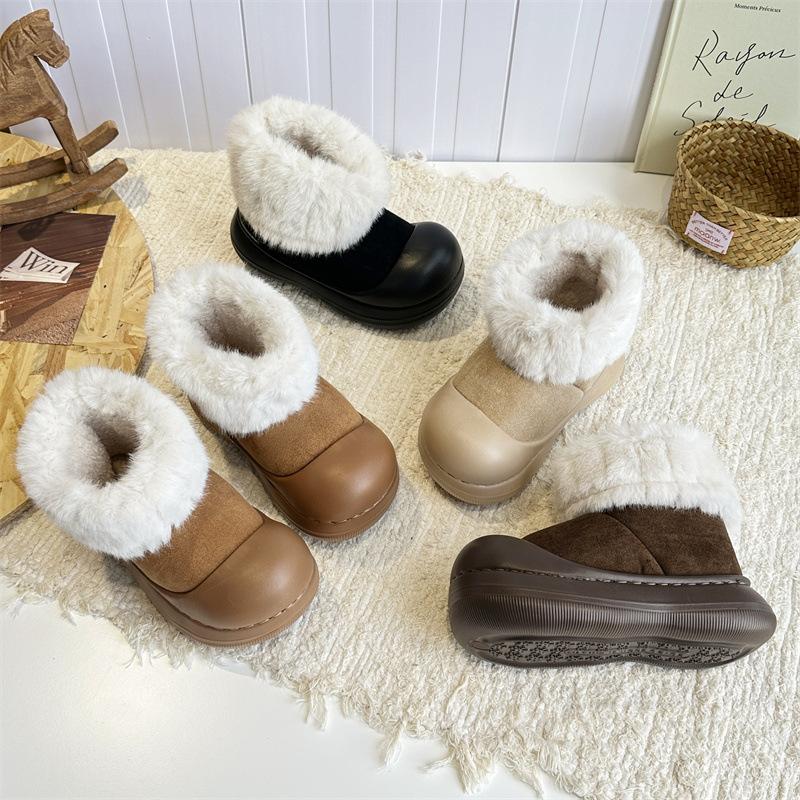 Girls snow boots winter children's plush cotton boots 2025 new girls thickened cotton shoes warm winter shoes tide