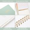 Cover Custom Spiral PU Leather Agenda 12 Months Daily Calendar Planner 2022