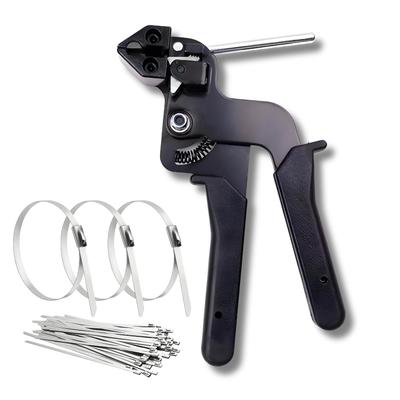 Stainless Steel Cable Tie Tightens and Cuts Cable Fits Cable Wiring Metal Ties Gun, Ties, One-Handed Operation, 4.5-12mm Ties, Repair,