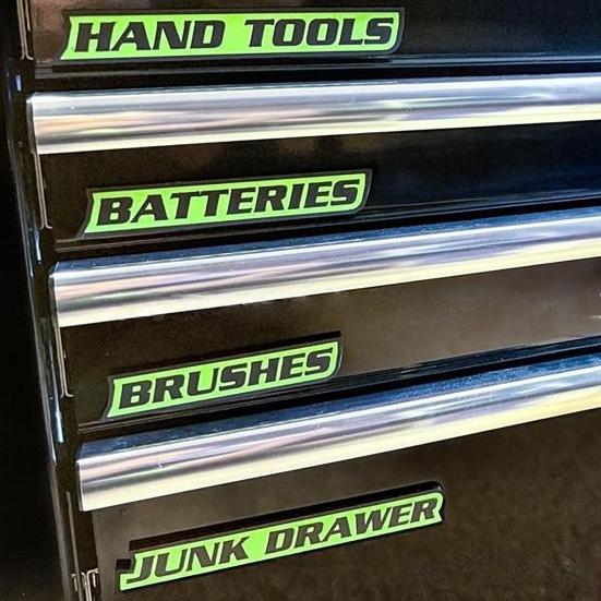 1/10/12Pcs Magnetic Toolbox Label Easy To Read Reusable 3D Magnetic Tool Chest Organizer Tag Mini Toolboxes Drawers Marker Organization Label