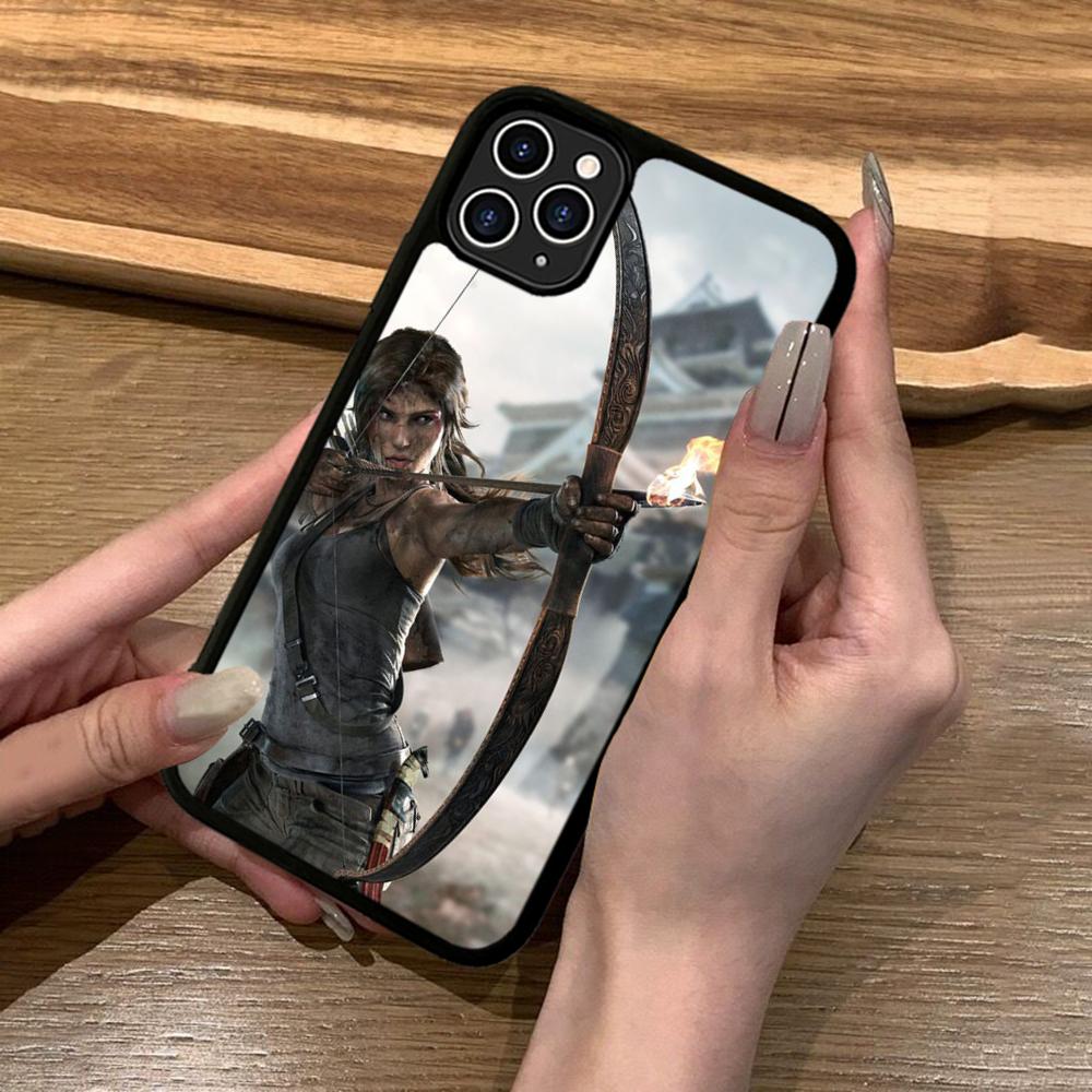 Videospiel Tomb Raider Handyhülle Silikon PC+TPU Für Für IPhone 11 12 13 14 15 16 Plus Pro Max Hülle