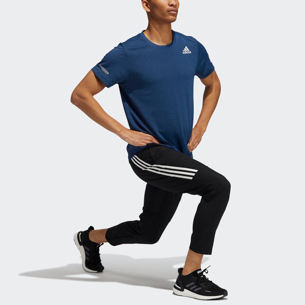 Adidas Elevate Train Reflective Training Short Sleeve T-Shirt Men Tops Navy-Blue HB8520