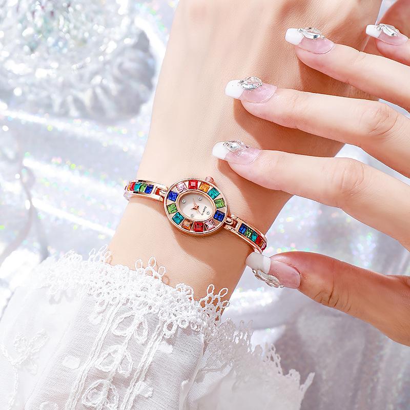 

High-End Diamond-Encrusted Women S Watch Niche Fashion High-Value Student Watch Bracelet Women S Watch