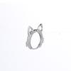 925 Sterling Silver Cute Cat Earrings For Women Girl Personality Hollow Ear Buckle Earring Summer Jewelry