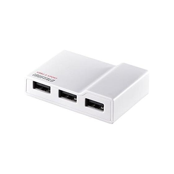 BUFFALO PC/TV compatible 4-port self-powered hub white BSH4A11WH