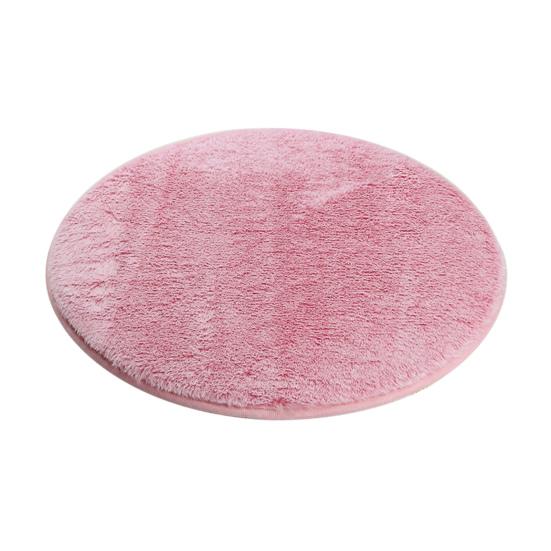 

Yousheng Imitation Rabbit Plush Pet Carpet Solid Color Round Floor Mat Fluffy Shaggy Circle Area Rug Living Room Sofa Carpet 40x40cm темно-розовый