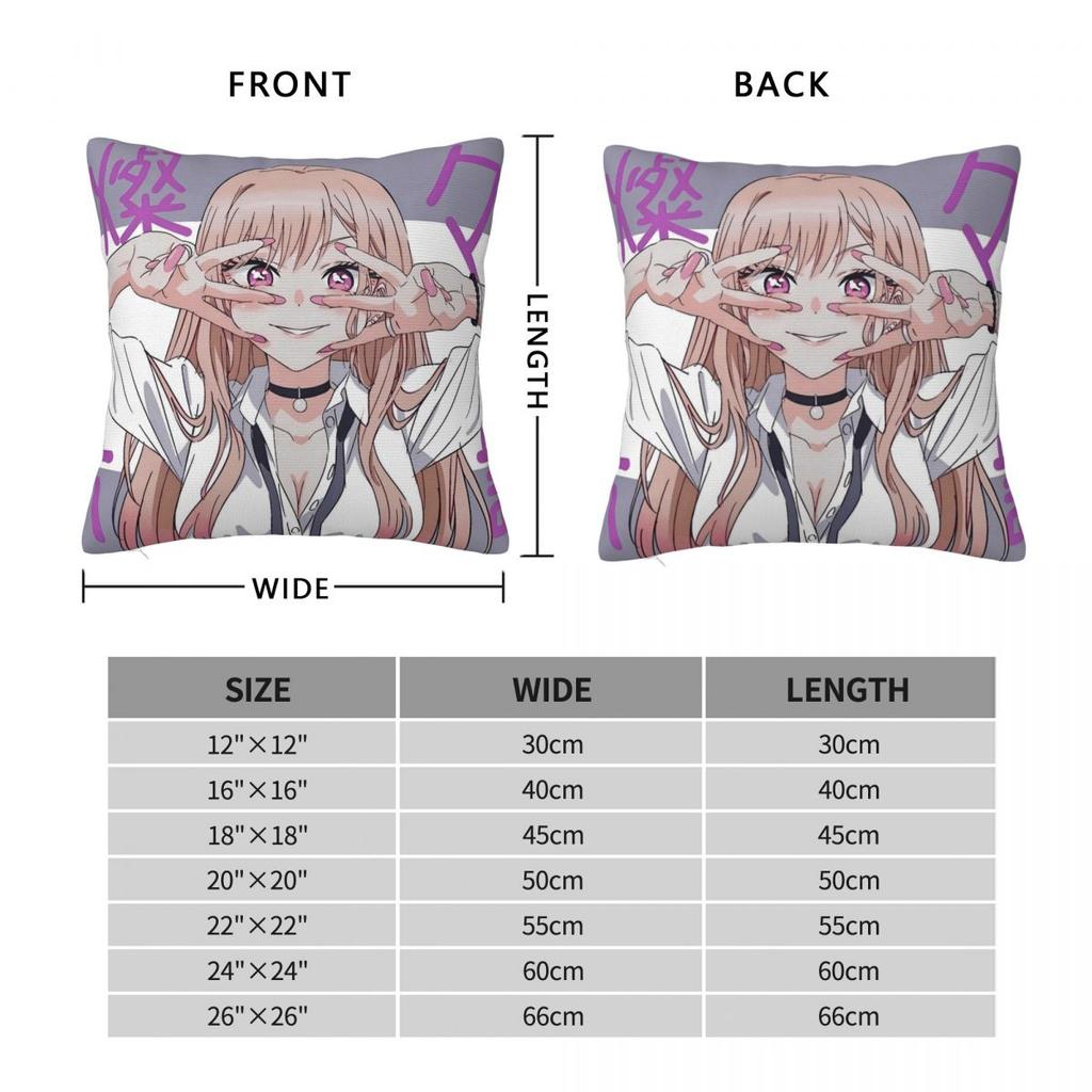 Marine Kitagawa Otaku Anime Pillow Cover Kawaii Pillow Case Graphic Cushion Cover Pillowcases For Wedding Party Home Decor