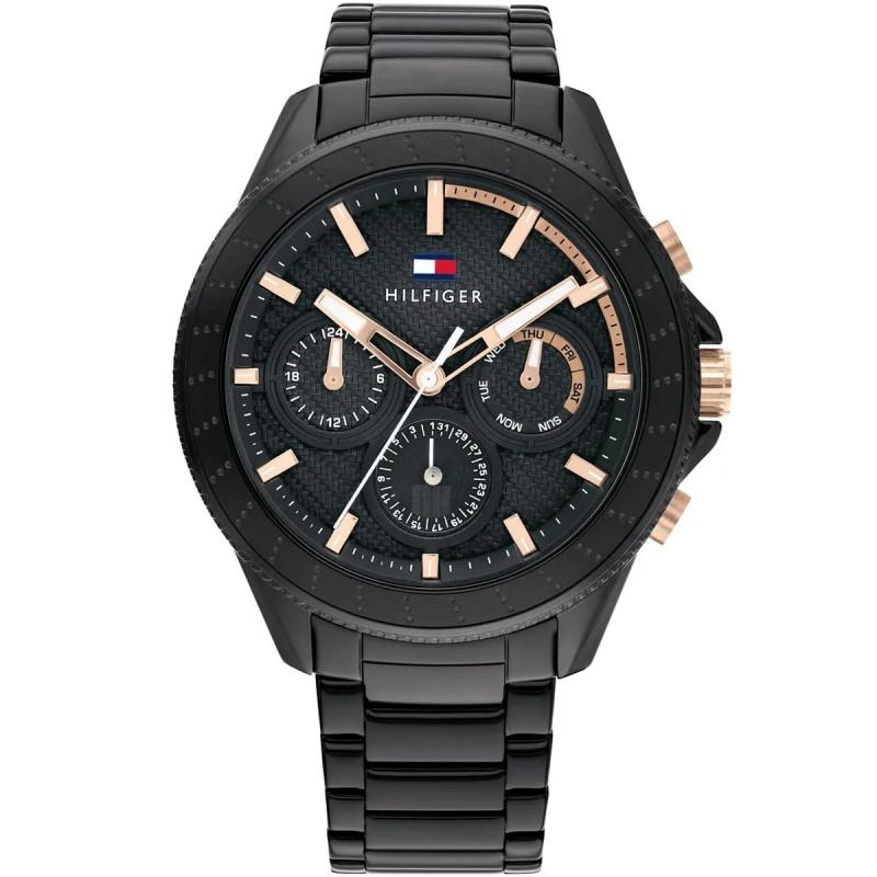 Tommy Hilfiger,Black,Men s Quartz Watch,1791858 чёрный