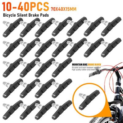 1pc Mountain Bike Brake Blocks Rubber Metal Bicycle V-brake Shoes Pads Road Riding Cycling Accessories 7x4x1.5cm