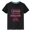 Charlie Kirk FREEDOM100%Cotton print Anime Short t shirt for kids boy 10year cartoon Tops Halloween Tees y2k kids clothes girls
