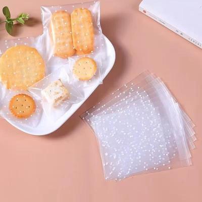 Frosted Self-Adhesive Cookie Bag with Snowflake Dot Pattern for Holiday Gifts