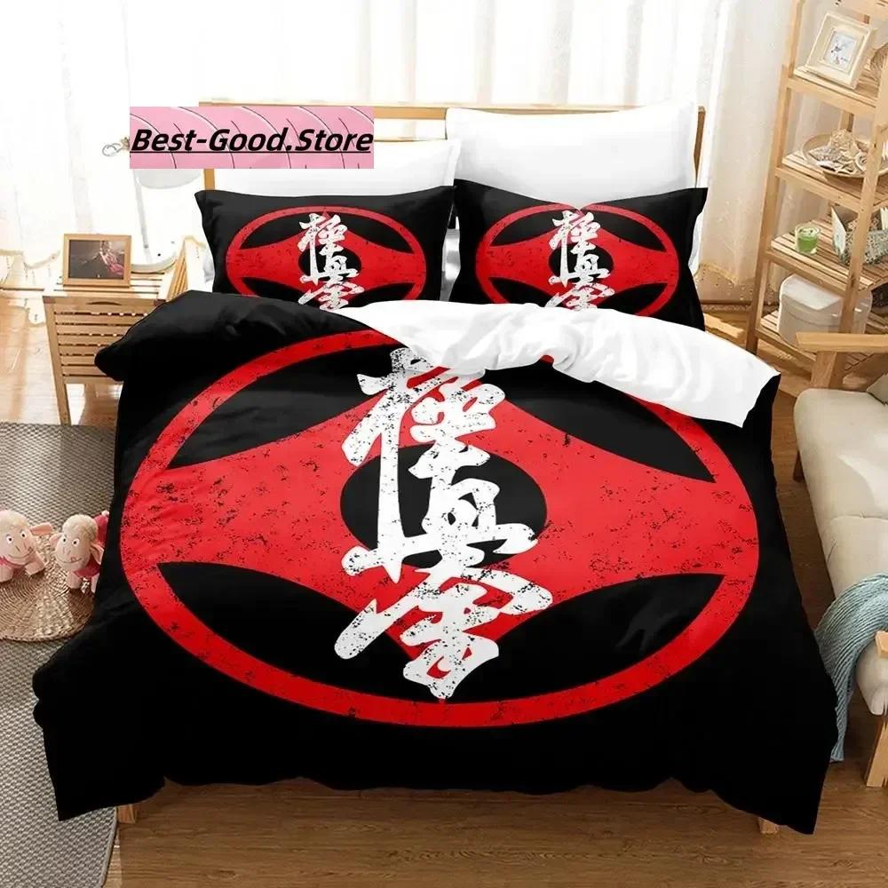 

Kyokushin Karate Bedding Set Single Twin Printed Bed Set With Pillowcase Bed Duvet Cover Single Double Queen Super King Size AU Single(140*210cm)3pcs