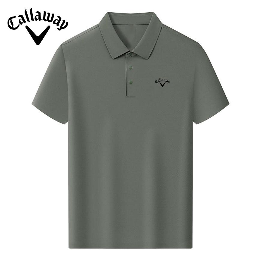 Callaway 2025 Lato Lato Haftowane Golf Biznesowy Rekreacyjny Sportowy Styl Lekka Bawełna Pływająca Jednolity Kolor Koszulka Polo