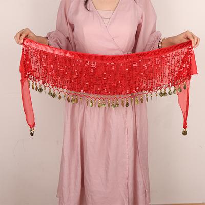 Belly Dance Waist Chain Boho Sequin Tassel Waist Belt Indian Dance Hip Scarf Jazz Dance Show Costumes With Dangling Sequins