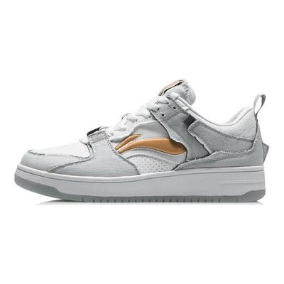 Li Ning Mystic Layer Pro Coverage Thermal Slip Resistant Low Top Skateboard Shoes Men's White Gray AGCR313-5