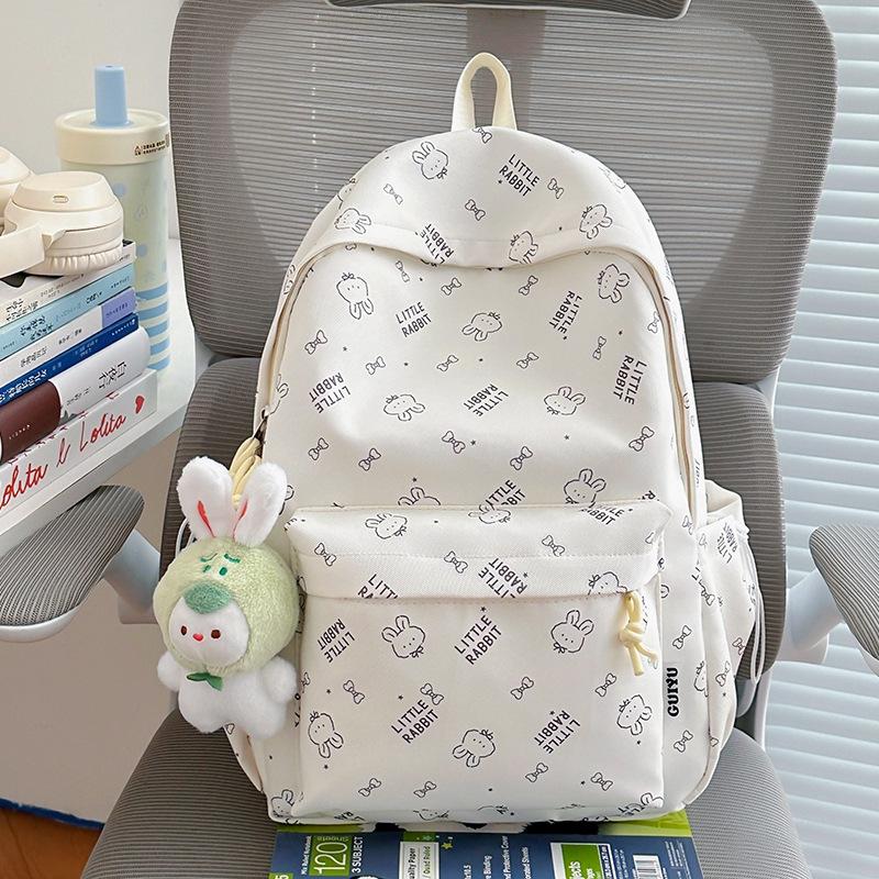 Schoolbag Japanese cute cartoon schoolbag male and female junior high school college students lightweight backpack large capacity load reduction