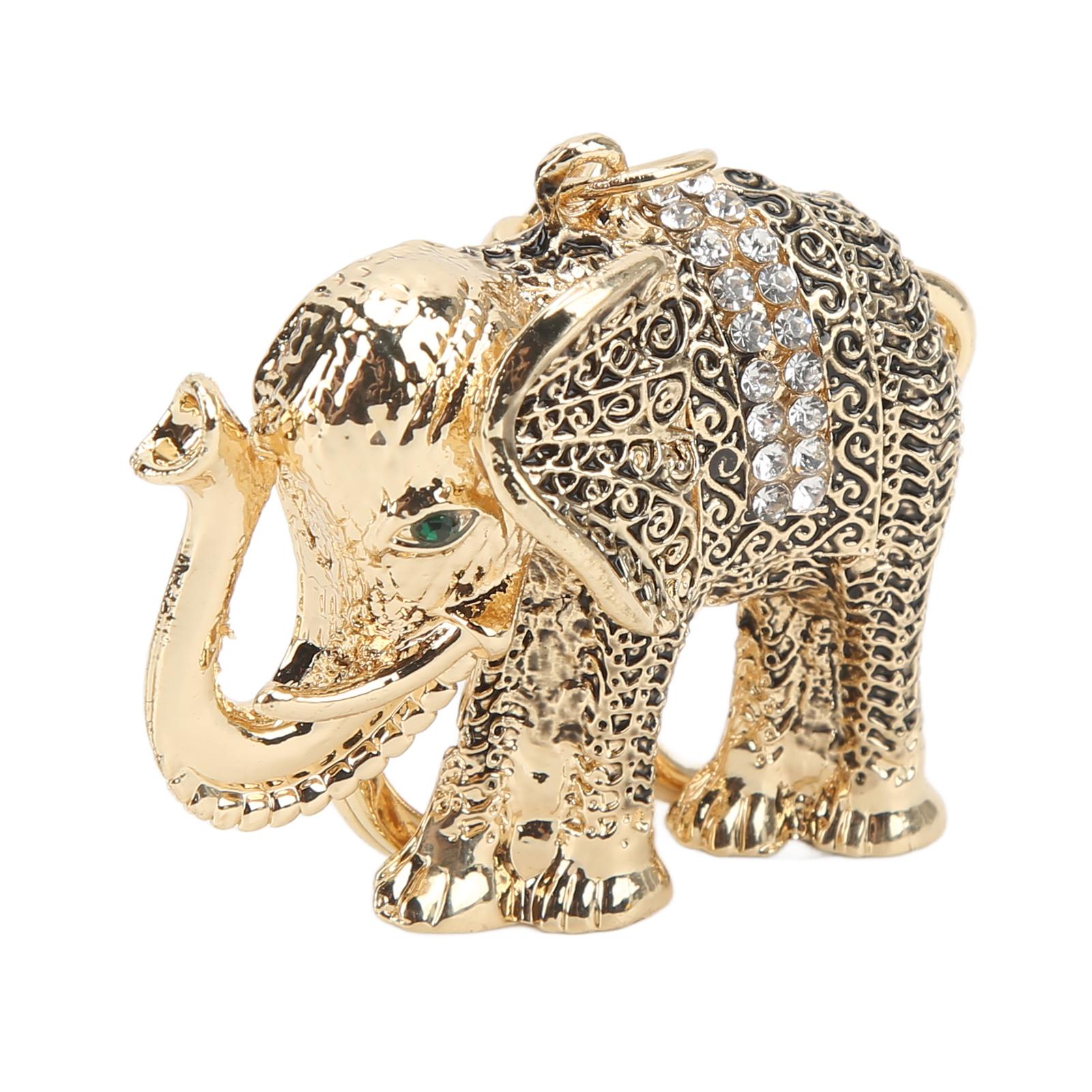 Elephant Keychain Electroplate Retro Keychain Good Luck Environmental Friendly Elephant Key Chain Cute Keychain for Birthday