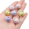 Acrylperlen, bunt, gestreift, rund, Perlen für selbstgemachte Halsketten, Armbänder, Ohrringe, Schmuckherstellung