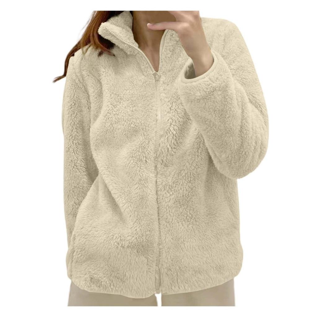 Womens Fleece Zip Up Jacket Light Fall Jackets Winter Plus Size Jackets