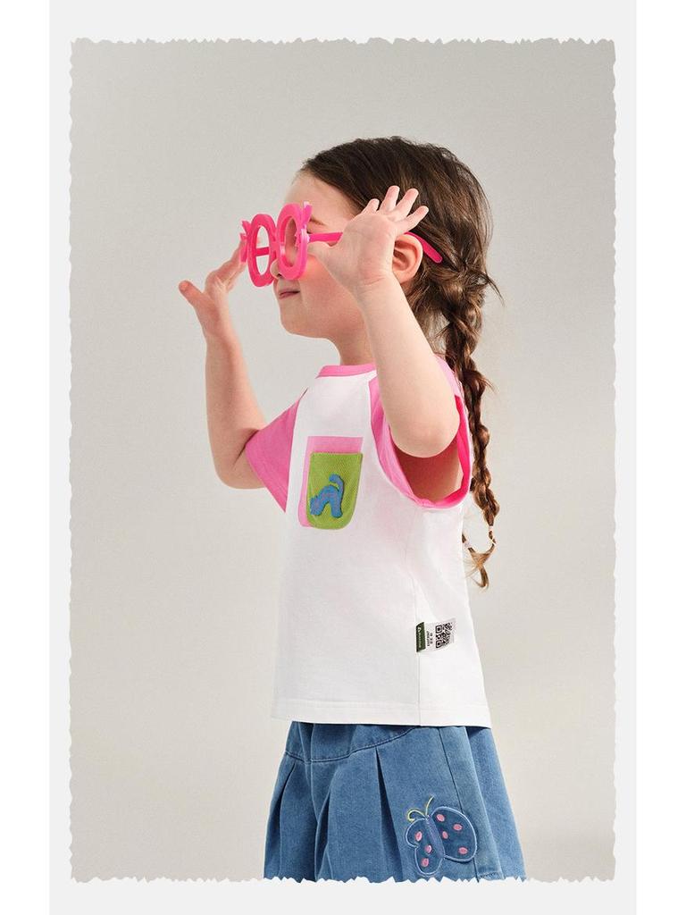 2025 Summer Girls' Cartoon T-Shirt - Short Sleeve, Cute Design