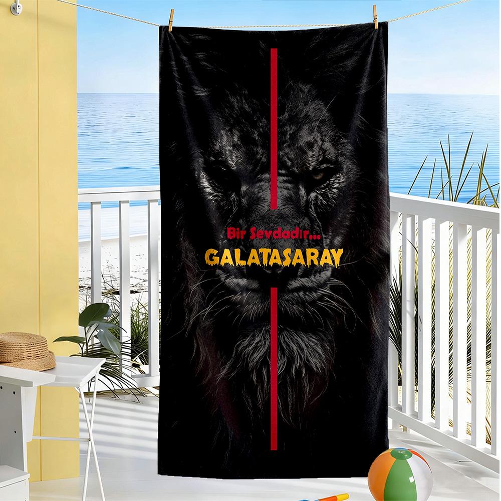 Galatasaray Beach Towel Super Soft Microfiber Quickdry Fabric Comfortable Lightweight Perfect for Traveling Yoga Camping and Swimming