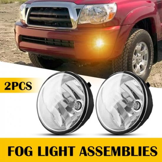 2X 42W LH RH Bumper Fog Light Lamp w/Lamps for Tacoma 2005-2011 Tundra 2007-2013