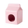 Summer Ceramic Hamster Hideout, Milk Carton Shaped Small Animals House, Gerbil Mice Guinea Pig Dwarf Hamster Habitat Cave