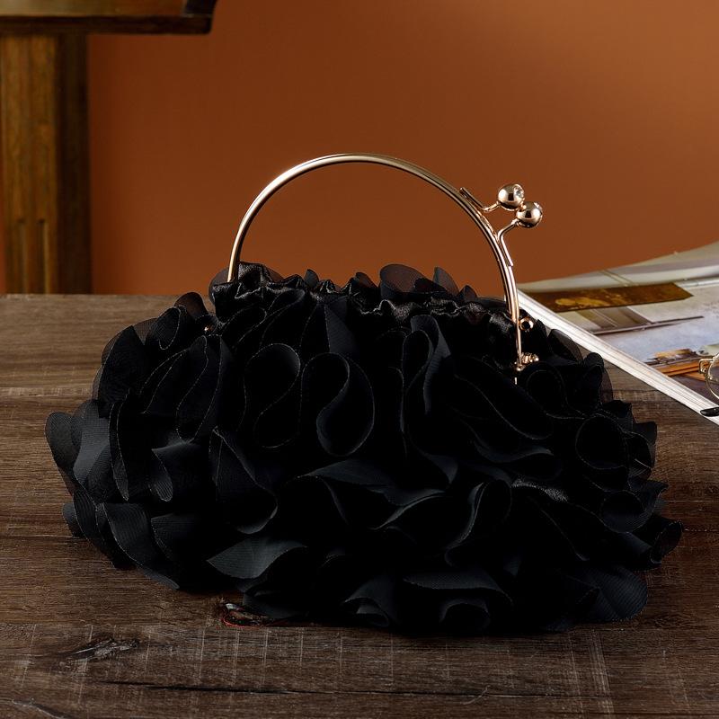 New temperament elegant portable flower banquet bag bridal bag dress bag clutch bag fashion bag cheongsam hanfu bag