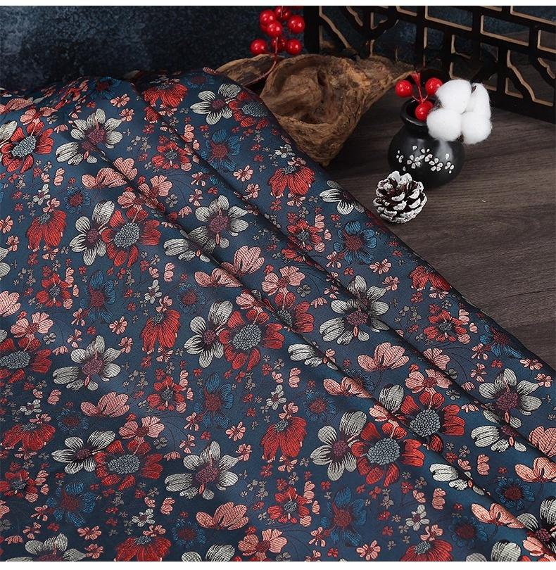100x150cm Brocade Pattern Garment Fabric Satin Jacquard Designer Fabrics for Sewing Cheongsam Diy Patchwork Cloth