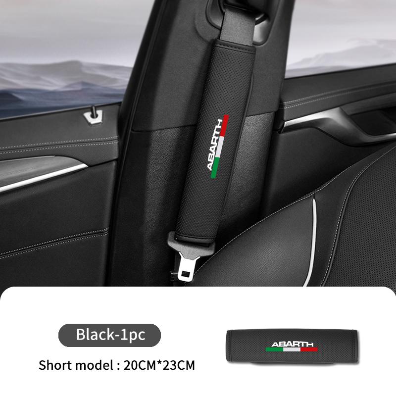 

Car Safety Belt Cover Adjustable Shoulder Strap Protector Pad For Abarth 500 595 695 Punto 124 Spider Panda
