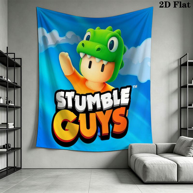 Stumble Guys Tumble Wall Hanging Printed Fabric Blanket Decorative Tapestries for Bedroom Living Room Home Decor