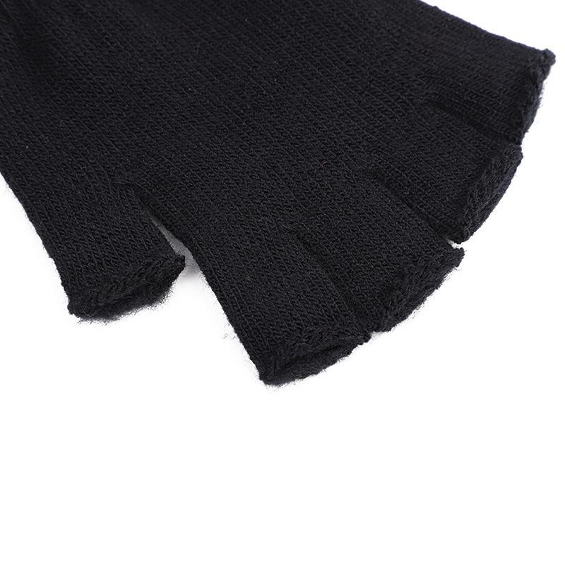Unisex Touchscreen-Compatible Fingerless Knit Gloves for Autumn/Winter