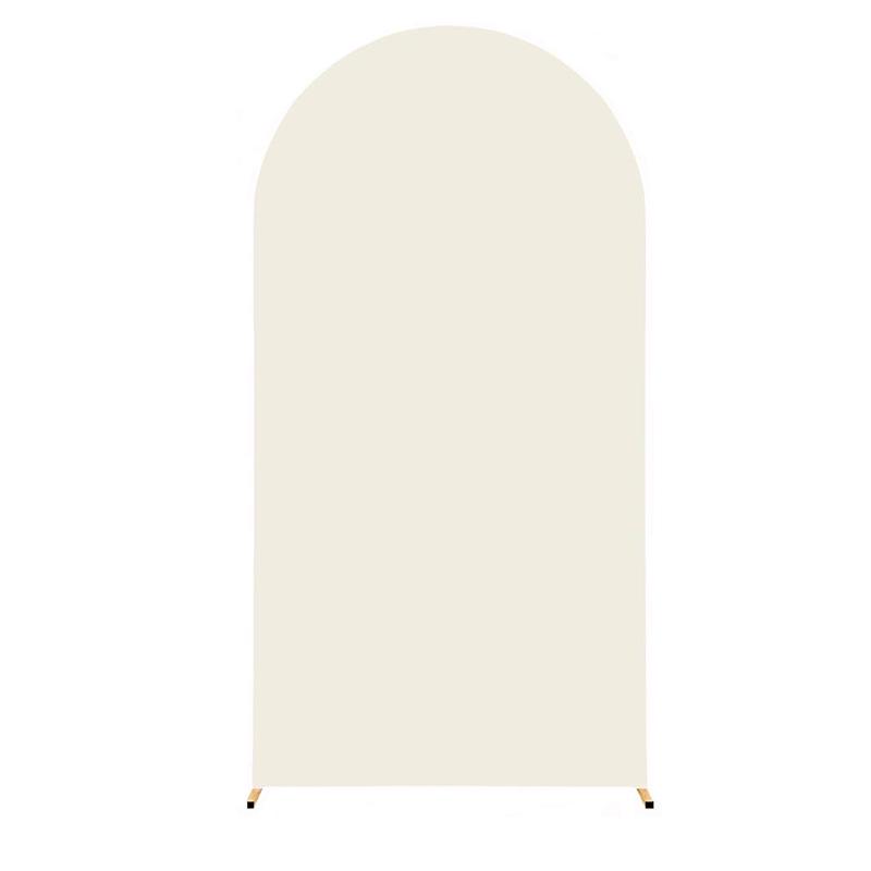 White Double-Sided Half-Round Cross Wedding Arch Kit for Party Decorations