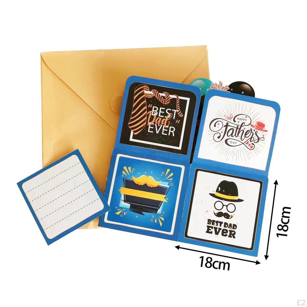 Father's Day Popup Card Gift Boxed Novelty Decor Greeting for Birthdays Celebrations Gifts