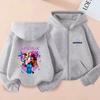 2025 New Y2K KPop Devil Hunter Zipper Hoodie Autumn Casual Long Sleeve Children's Clothing Fashion Versatile Girls' Top