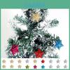 Premium Quality Plastic Christmas Hanging Stars Colorful And Shimmering Pack Of 6