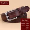 Vintage Leather Belt Genuine Leather Denim Top Layer Cowhide Women's Belt Korean Style Casual Thin Pin Buckle Belt