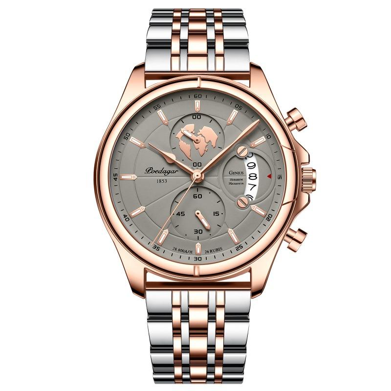 Top Brand Waterproof Multifunctional Luminous Men's Watch Fashion Business Calendar Watch