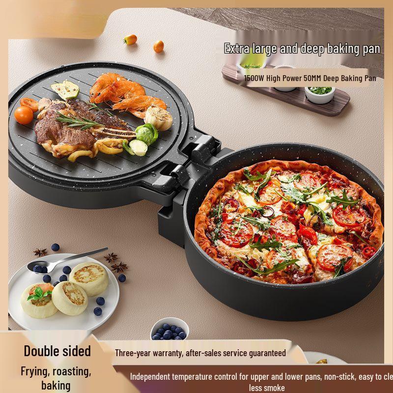 Multifunctional Electric Griddle & Hot Pot: Non-stick, Double-Sided Pancake Maker & Grill 