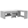 Loft Bed with Desk for Kids Concrete Grey 75 X 190 Cm