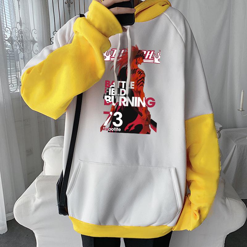 Anime Bleach Abarai Renji Hoodies Men Women Manga Cartoon Graphic Pullovers Long Sleeve Harajuku Unisex Sweatshirts
