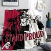 1PC Jojo'S Bizarre Adventure Patterned Flannel Blanket Suitable For All Seasons For Home Decor Warmth And Comfort Gifts Holiday Present